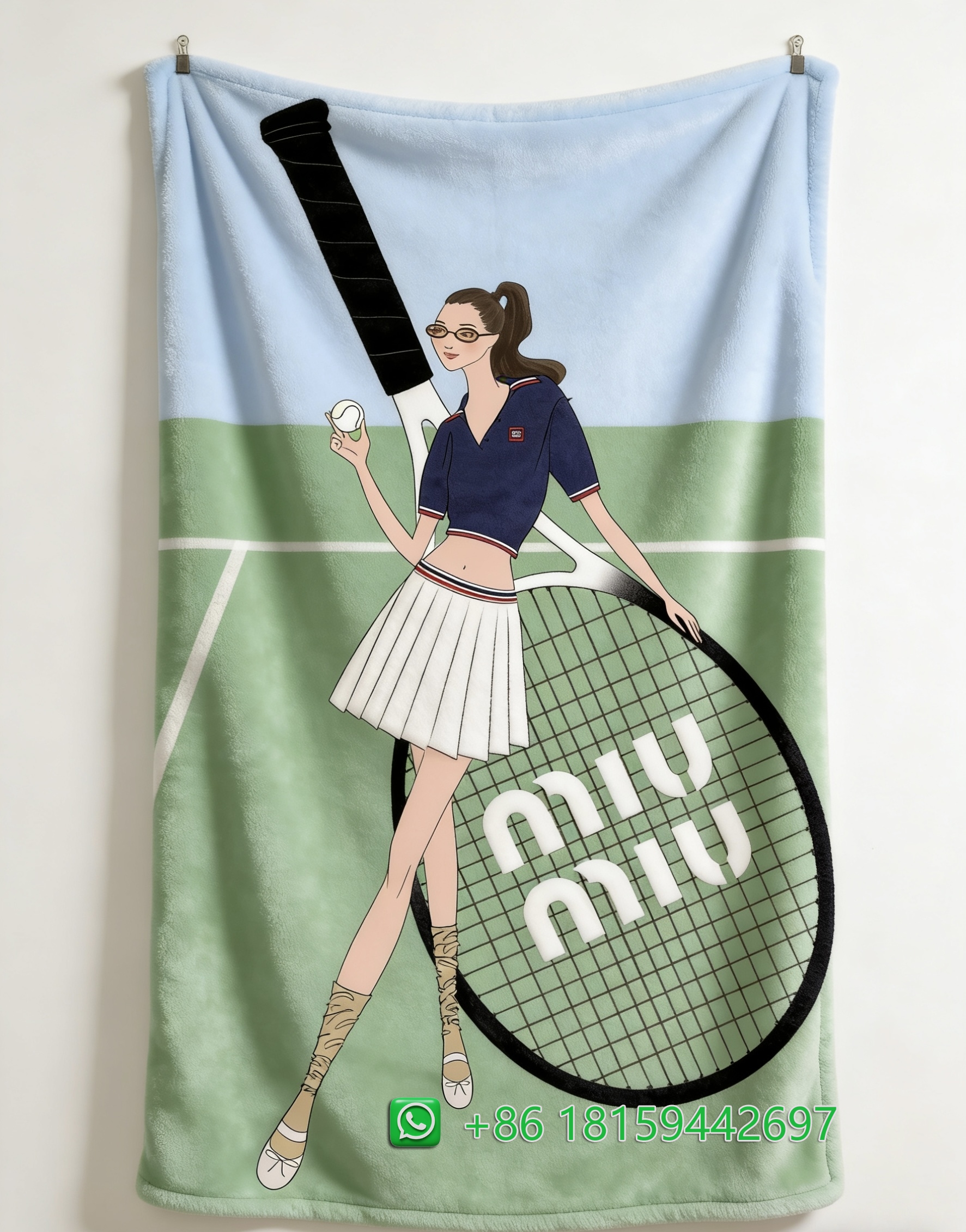 Miumiu Throw Blankets